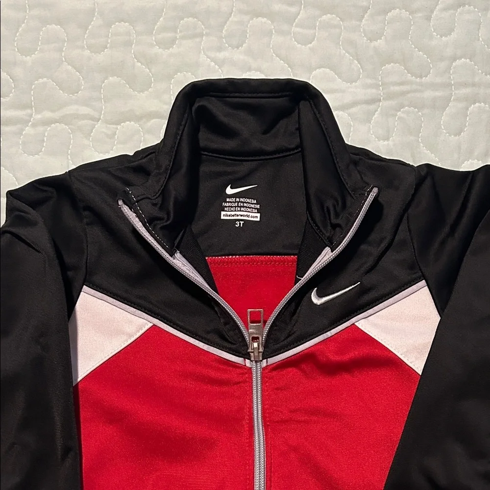 EUC Nike Red and Black Jackets with White Accents - Size 3T & 2T